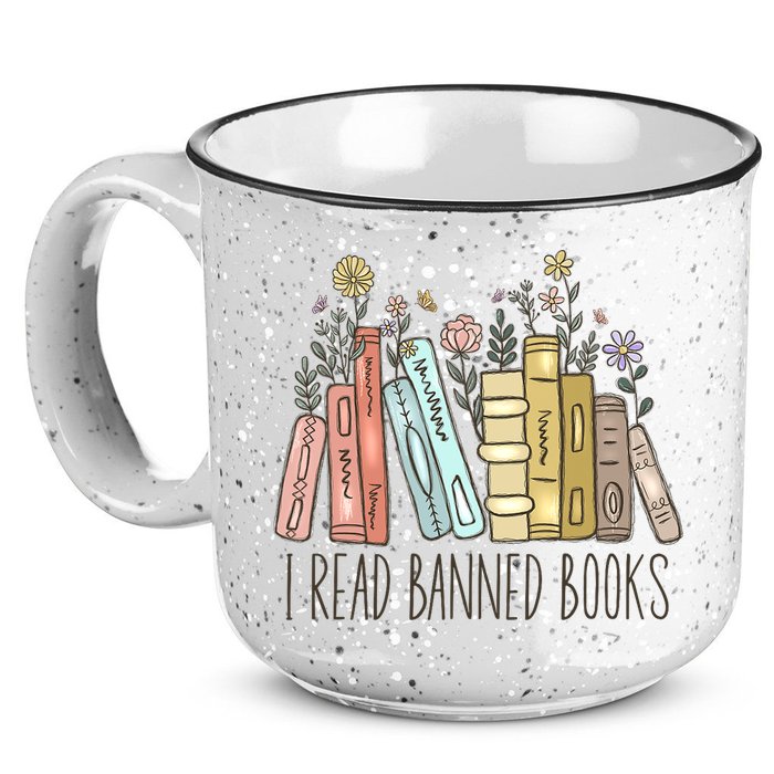I Read Banned Books 15oz Campfire Ceramic Mug
