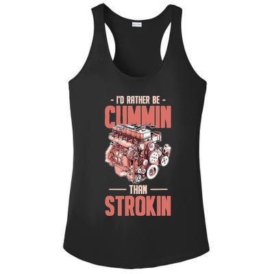 I'd Rather Be Cummin Than Strokin Ladies PosiCharge Competitor Racerback Tank