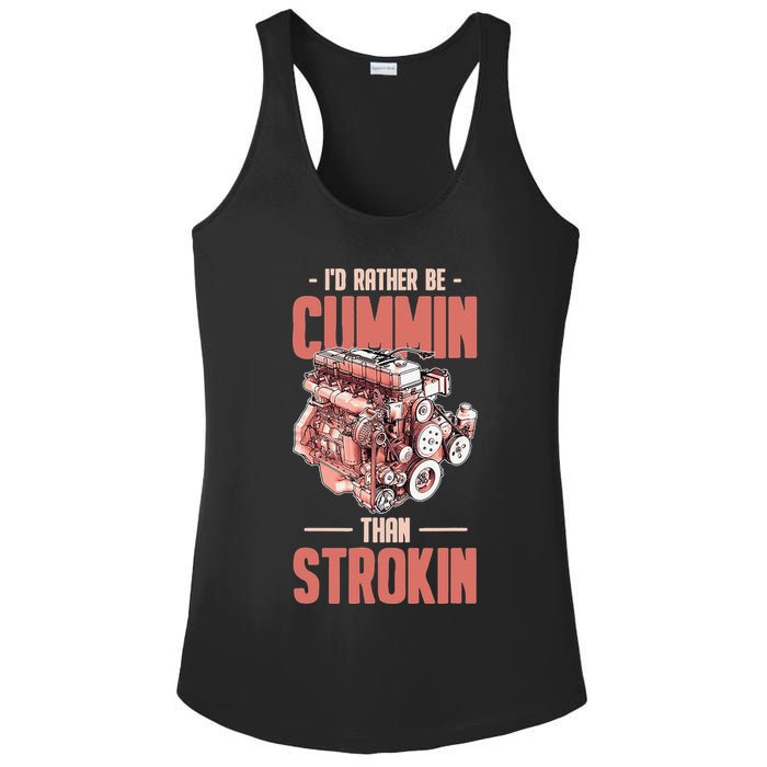 I'd Rather Be Cummin Than Strokin Ladies PosiCharge Competitor Racerback Tank