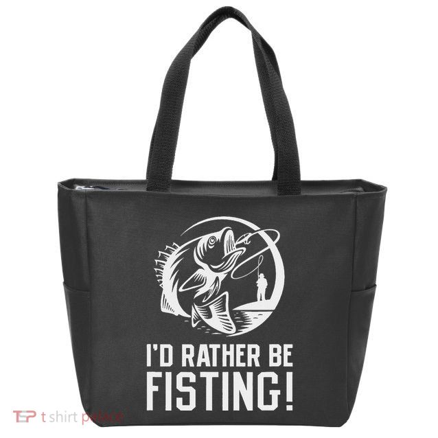 ID Rather Be Fisting Zip Tote Bag