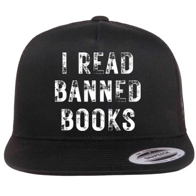 I Read Banned Books Im With The Banned Vintage Retro Flatbill Hat