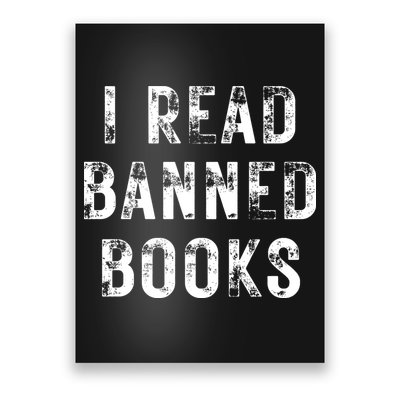 I Read Banned Books Im With The Banned Vintage Retro Poster