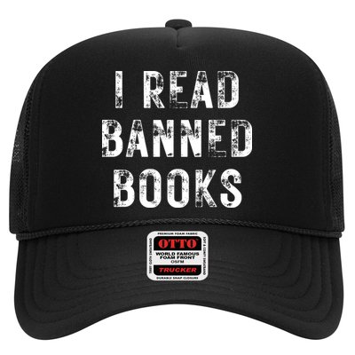 I Read Banned Books Im With The Banned Vintage Retro Trucker Hat