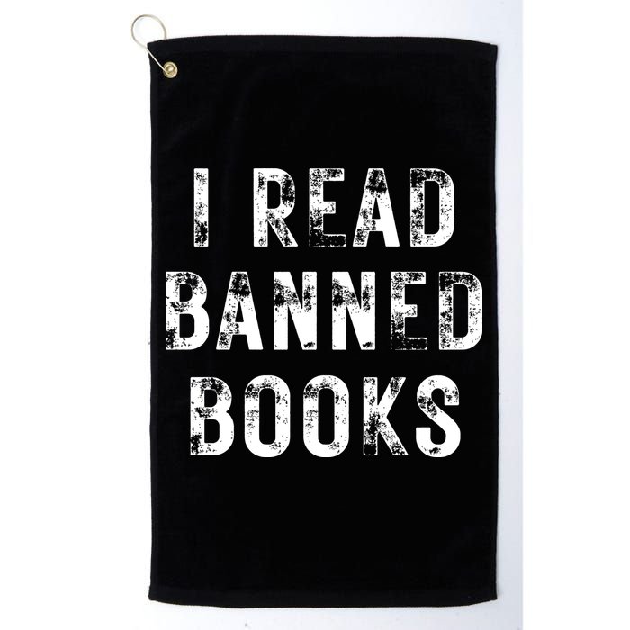 I Read Banned Books Im With The Banned Vintage Retro Golf Towel