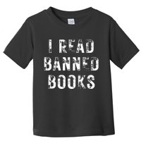 I Read Banned Books Im With The Banned Vintage Retro Toddler T-Shirt