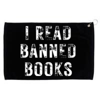 I Read Banned Books Im With The Banned Vintage Retro Grommeted Golf Towel