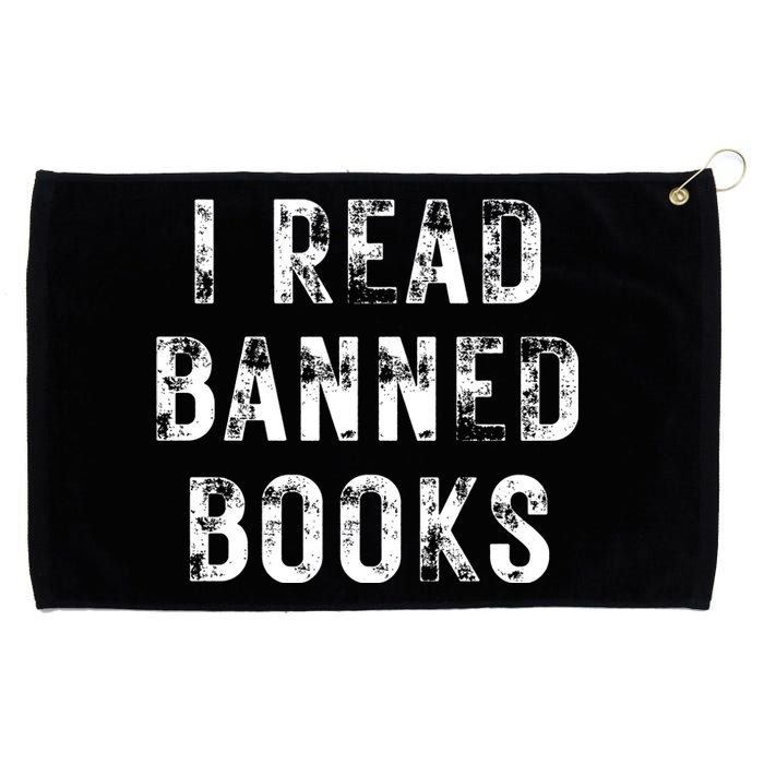 I Read Banned Books Im With The Banned Vintage Retro Grommeted Golf Towel