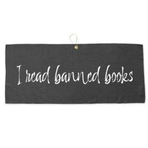 I Read Banned Books Funny Gift Large Microfiber Waffle Golf Towel