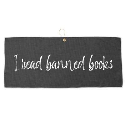 I Read Banned Books Funny Gift Large Microfiber Waffle Golf Towel