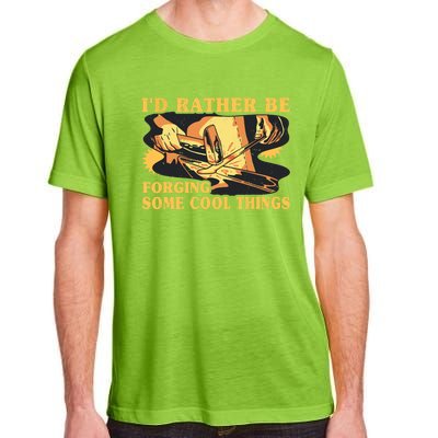 I'd Rather Be Forging Some Cool Things Anvil Blacksmith Adult ChromaSoft Performance T-Shirt