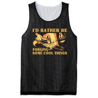 I'd Rather Be Forging Some Cool Things Anvil Blacksmith Mesh Reversible Basketball Jersey Tank