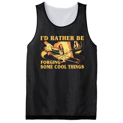 I'd Rather Be Forging Some Cool Things Anvil Blacksmith Mesh Reversible Basketball Jersey Tank