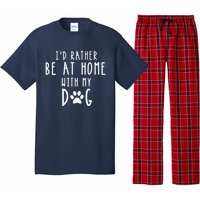 I'd Rather Be At Home With My Dog Hoodie Mom & Dog Parent Pajama Set