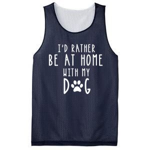 I'd Rather Be At Home With My Dog Hoodie Mom & Dog Parent Mesh Reversible Basketball Jersey Tank