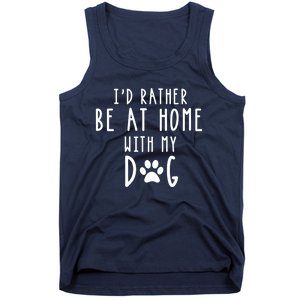 I'd Rather Be At Home With My Dog Hoodie Mom & Dog Parent Tank Top