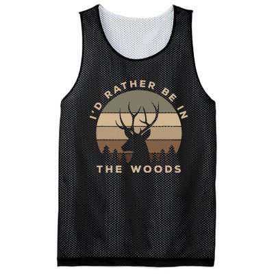 ID Rather Be In The Woods Deer Hunting Mesh Reversible Basketball Jersey Tank