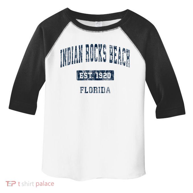 Indian Rocks Beach Florida FL Vintage Sports Established Nav Toddler Fine Jersey T-Shirt