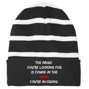 ID Rather Be Fishing The Magic You’Re Looking For Striped Beanie with Solid Band