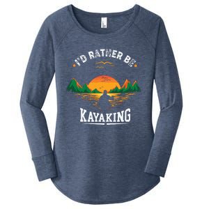 I'D Rather Be At The Lake Kayaking Kanuing At The Lake Women's Perfect Tri Tunic Long Sleeve Shirt