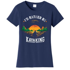 I'D Rather Be At The Lake Kayaking Kanuing At The Lake Women's T-Shirt