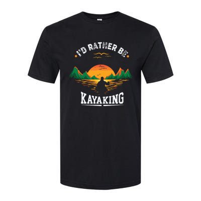 I'D Rather Be At The Lake Kayaking Kanuing At The Lake Softstyle CVC T-Shirt