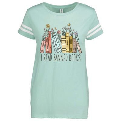 I Read Banned Books Enza Ladies Jersey Football T-Shirt