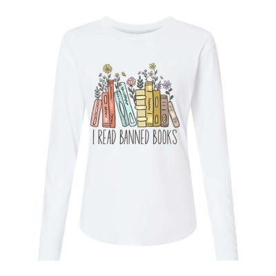 I Read Banned Books Womens Cotton Relaxed Long Sleeve T-Shirt