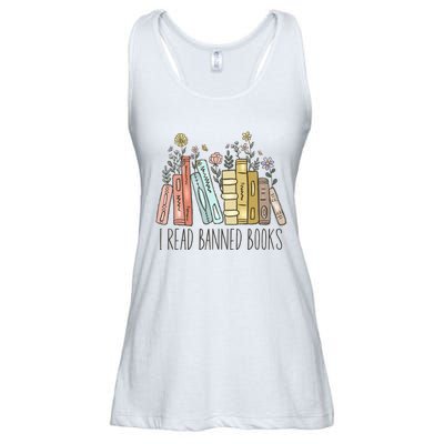 I Read Banned Books Ladies Essential Flowy Tank