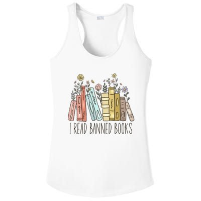 I Read Banned Books Ladies PosiCharge Competitor Racerback Tank