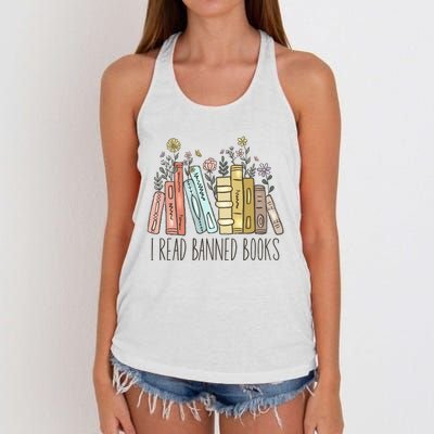 I Read Banned Books Women's Knotted Racerback Tank