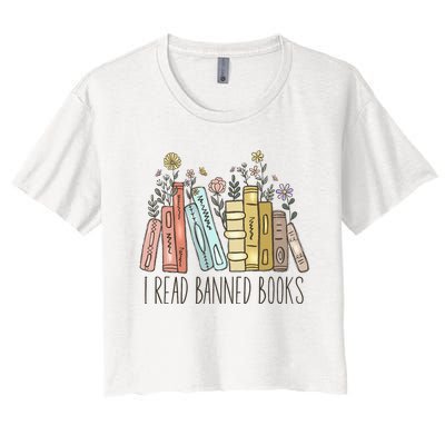 I Read Banned Books Women's Crop Top Tee