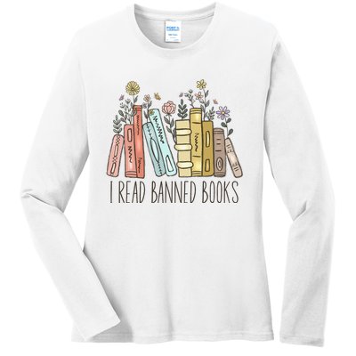 I Read Banned Books Ladies Long Sleeve Shirt