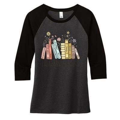 I Read Banned Books Women's Tri-Blend 3/4-Sleeve Raglan Shirt