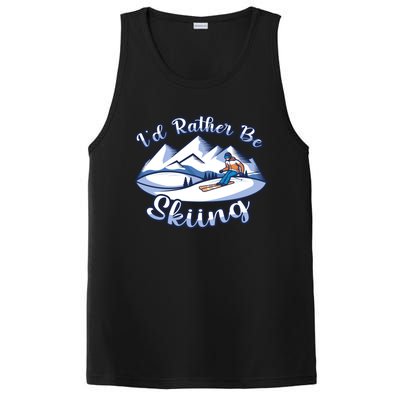 Id Rather Be Skiing Ski Enthusiast Design Cute Gift PosiCharge Competitor Tank