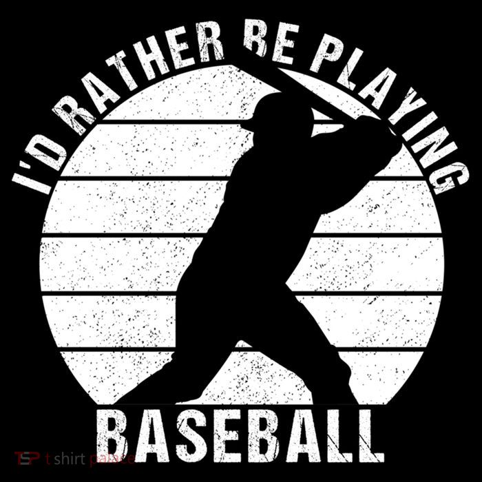 I'd Rather Be Playing Baseball Tee Baseball Player, Coach Flexfit Unipanel Trucker Cap