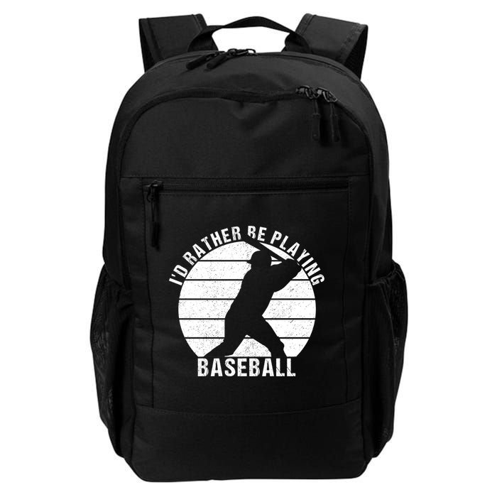 I'd Rather Be Playing Baseball Tee Baseball Player, Coach Backpack