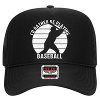 I'd Rather Be Playing Baseball Tee Baseball Player, Coach Hat