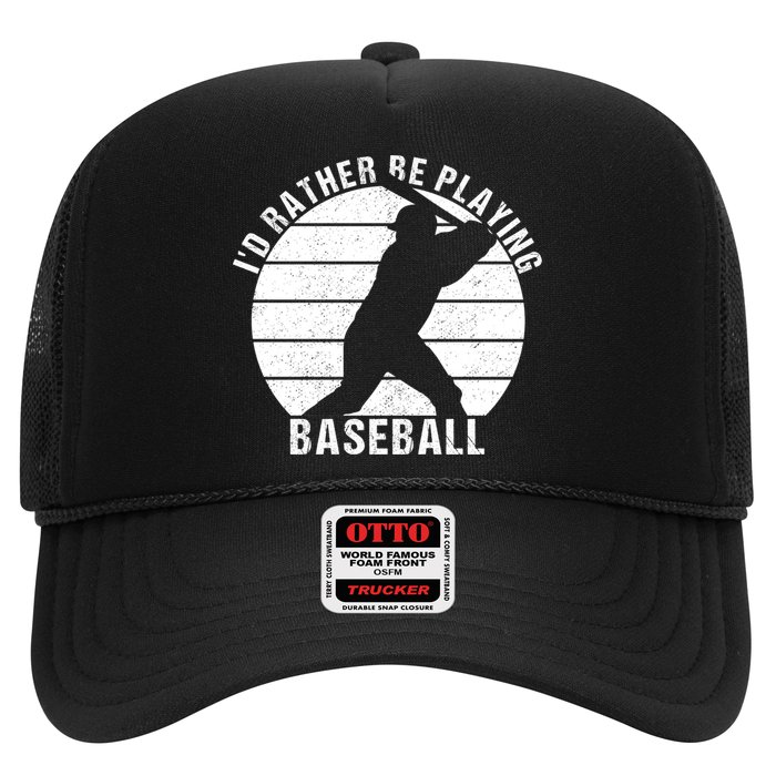 I'd Rather Be Playing Baseball Tee Baseball Player, Coach Hat