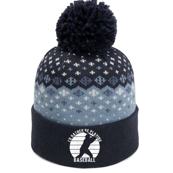 I'd Rather Be Playing Baseball Tee Baseball Player, Coach The Baniff Cuffed Pom Beanie