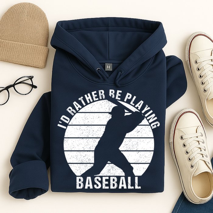 I'd Rather Be Playing Baseball Tee Baseball Player, Coach Hoodie
