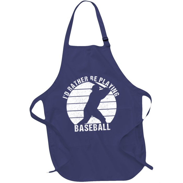 I'd Rather Be Playing Baseball Tee Baseball Player, Coach Apron
