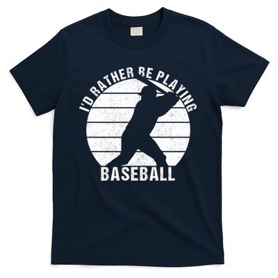 I'd Rather Be Playing Baseball Tee Baseball Player, Coach T-Shirt