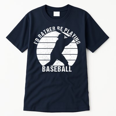 I'd Rather Be Playing Baseball Tee Baseball Player, Coach Tall T-Shirt