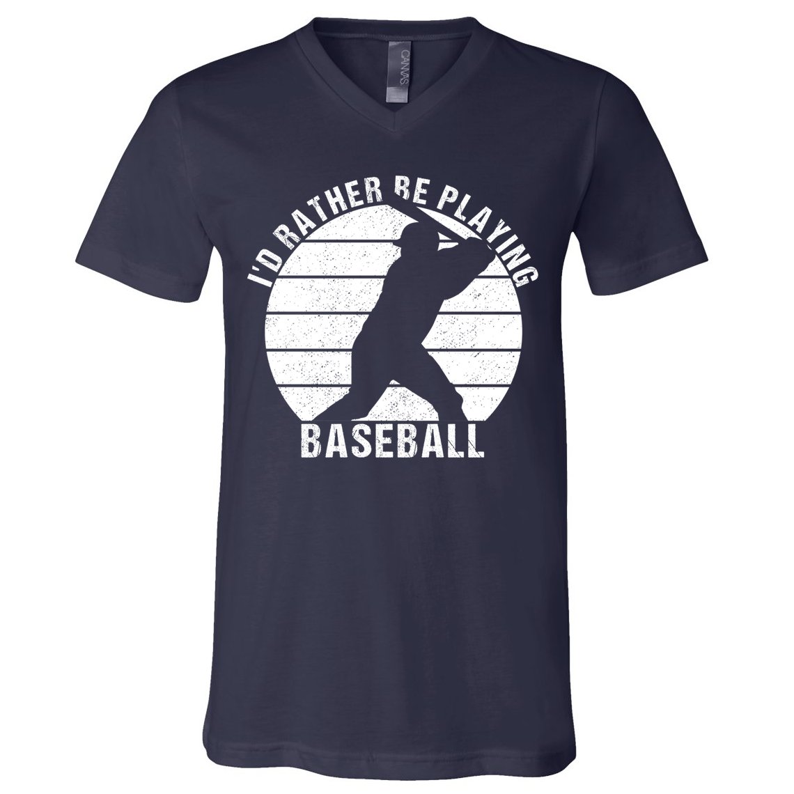 I'd Rather Be Playing Baseball Tee Baseball Player, Coach V-Neck T-Shirt