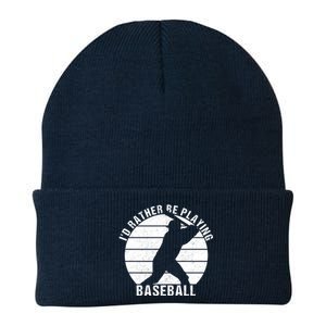 I'd Rather Be Playing Baseball Tee Baseball Player, Coach Knit Cap Winter Beanie