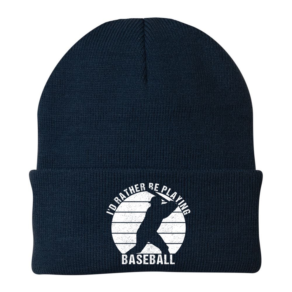 I'd Rather Be Playing Baseball Tee Baseball Player, Coach Beanie