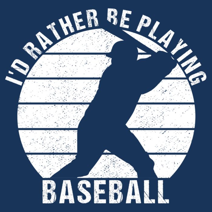 I'd Rather Be Playing Baseball Tee Baseball Player, Coach Drawstring Bag