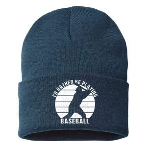 I'd Rather Be Playing Baseball Tee Baseball Player, Coach Sustainable Knit Beanie