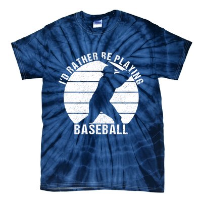 I'd Rather Be Playing Baseball Tee Baseball Player, Coach Tie-Dye T-Shirt