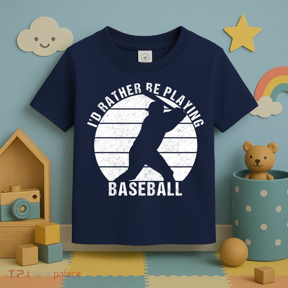 I'd Rather Be Playing Baseball Tee Baseball Player, Coach Toddler T-Shirt